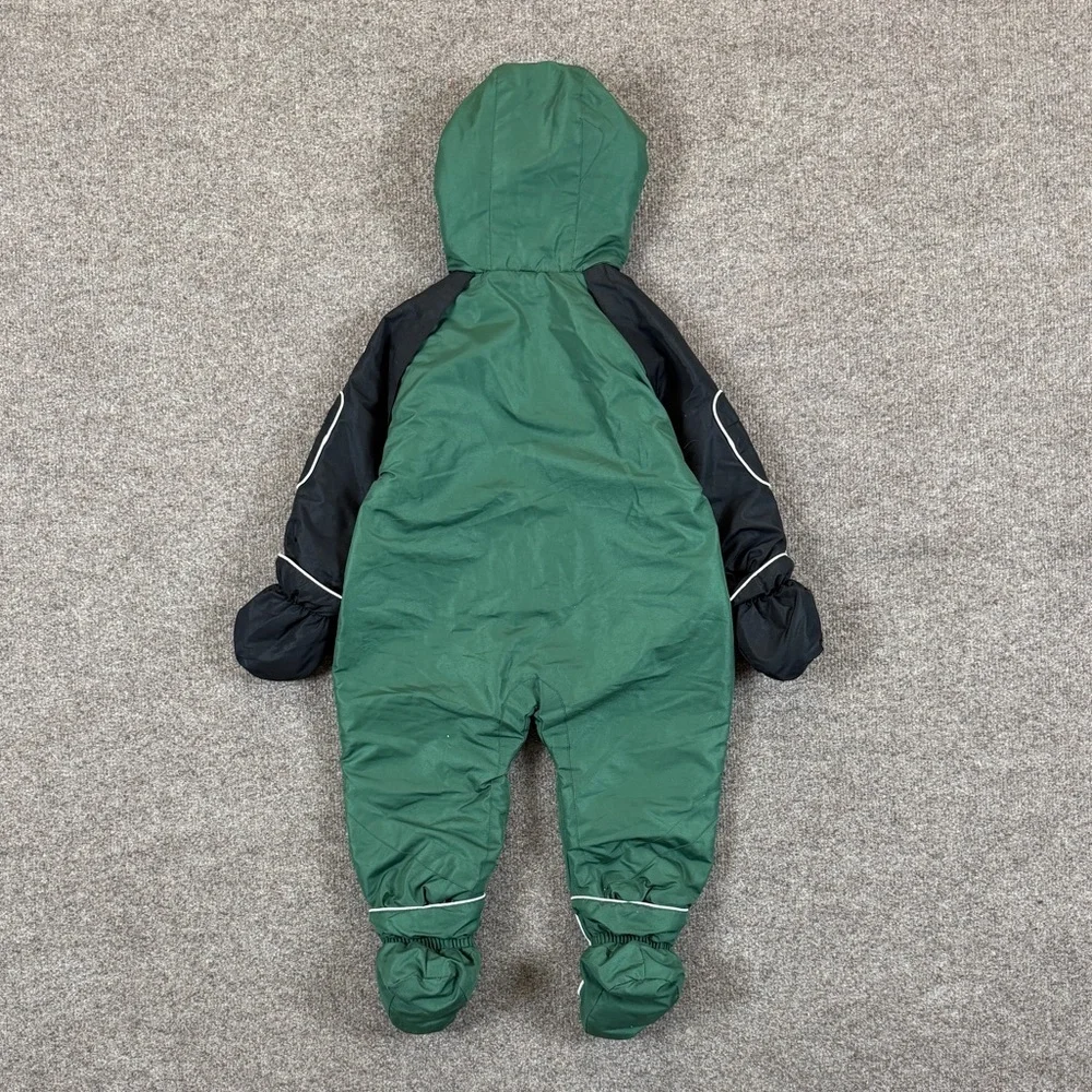 NFL Reebok NY Jets Hooded Puffer Fleece Lined Snow Suit Toddler Kids 24 Months